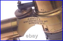 Swift Antique Microscope Folding, Travel, Portablerare, Early Model C. 1877
