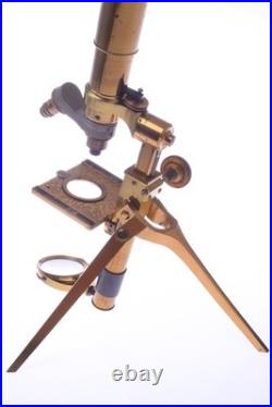 Swift Antique Microscope Folding, Travel, Portablerare, Early Model C. 1877