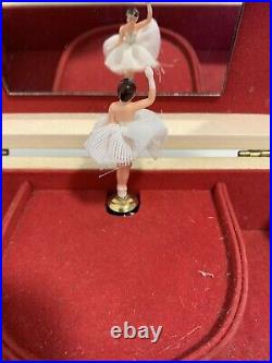 Swiss Early Reuge 1920s Style Antique Musical Jewellery Box With Ballerina Rare