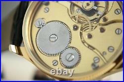 TRIB Vintage early 1900`s GOLD SKELETON New Cased rare Men`s SWISS Wristwatch