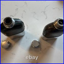 TWO RARE ANTIQUE MINIATURE GENTLEMANS HIP FLASKS, EARLY 1900's