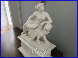 Terracotta Figure Of Ariadne And The Panther Early 19th Century Rare Not Parian