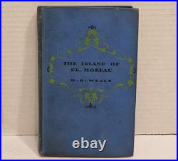 The Island of Dr. Moreau HG Wells Hardcover Book RARE Antique Book 1920s