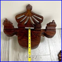 The Rare Antique (early 1900'sHandcrafted Victorian Wall Shelf/ Pair of Two) The Rare Antique (early 1900'sHandcrafted Victorian Wall Shelf/ Pair of Two)