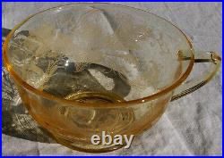 Tiffin Glass Co. Rare Cadena Mandarin Yellow Footed Coffee/tea Cup-mint