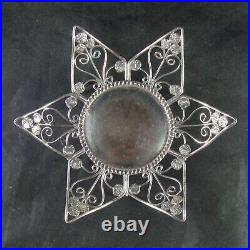 Travancore 30 Chuckram Coins Dish Early 20thC Wirework Design Rare Indian Travancore 30 Chuckram Coins Dish Early 20thC Wirework Design Rare Indian