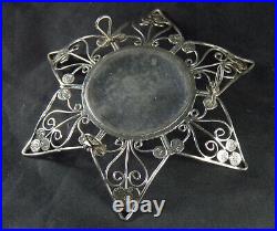 Travancore 30 Chuckram Coins Dish Early 20thC Wirework Design Rare Indian Travancore 30 Chuckram Coins Dish Early 20thC Wirework Design Rare Indian