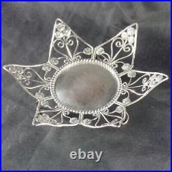 Travancore 30 Chuckram Coins Dish Early 20thC Wirework Design Rare Indian Travancore 30 Chuckram Coins Dish Early 20thC Wirework Design Rare Indian