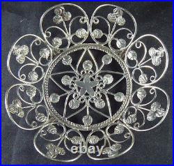 Travancore 50 Chuckram Coins Pin Dish Early 20thC Wirework Design Rare indian