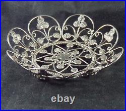 Travancore 50 Chuckram Coins Pin Dish Early 20thC Wirework Design Rare indian