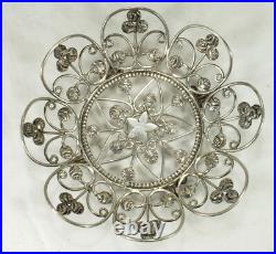 Travancore 50 Chuckram Coins Pin Dish Early 20thC Wirework Design Rare indian