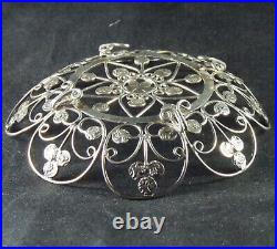 Travancore 50 Chuckram Coins Pin Dish Early 20thC Wirework Design Rare indian