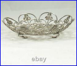 Travancore 50 Chuckram Coins Pin Dish Early 20thC Wirework Design Rare indian