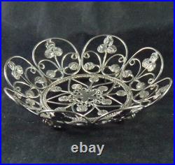 Travancore 50 Chuckram Coins Pin Dish Early 20thC Wirework Design Rare indian