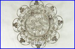 Travancore 50 Chuckram Coins Pin Dish Early 20thC Wirework Design Rare indian