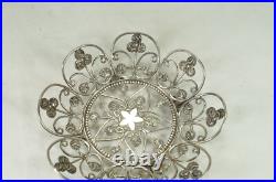 Travancore 50 Chuckram Coins Pin Dish Early 20thC Wirework Design Rare indian