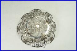 Travancore 50 Chuckram Coins Pin Dish Early 20thC Wirework Design Rare indian
