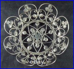 Travancore 50 Chuckram Coins Pin Dish Early 20thC Wirework Design Rare indian
