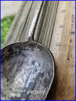 Ultra Rare Late 17th Early 18th C Stuffing Spoon Wrought Iron Brass Whitesmith