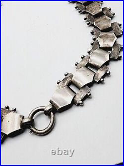 VERY RARE Antique VICTORIAN EARLY Sterling Silver BOOKCHAIN NECKLACE for locket