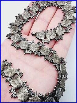 VERY RARE Antique VICTORIAN EARLY Sterling Silver BOOKCHAIN NECKLACE for locket