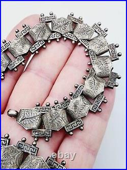 VERY RARE Antique VICTORIAN EARLY Sterling Silver BOOKCHAIN NECKLACE for locket