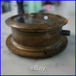 VERY RARE! Early Utica Diaphragm Vintage Antique Pressure Steam Gauge All Brass