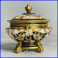 VERY RARE ROYAL CROWN DERBY IMARI 6299 LIDDED TRINKET BOX c. 1913 BEAUTIFUL