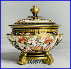 VERY RARE ROYAL CROWN DERBY IMARI 6299 LIDDED TRINKET BOX c. 1913 BEAUTIFUL