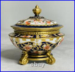 VERY RARE ROYAL CROWN DERBY IMARI 6299 LIDDED TRINKET BOX c. 1913 BEAUTIFUL