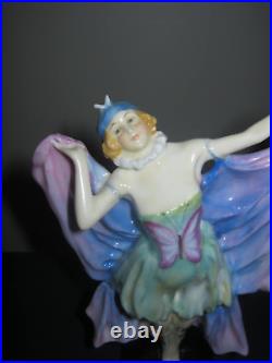 VERY RARE ROYAL DOULTON THE BUTTERFLY GIRL HN1456 (dated 1932) ART DECO