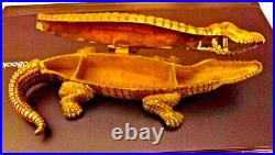 VESTA Rare Early 20th Century Linton T. H. W Antique in the form of a Crocodile