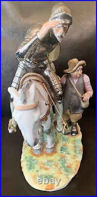 VINTAGE CAPODIMONTE Figurine Don Quixote & Sancho Panza By Cucci 3173 RARE