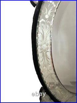 Venetian Style Mirror Free Standing Early 20th Century Floral Antique Rare Venetian Style Mirror Free Standing Early 20th Century Floral Antique Rare