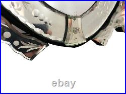 Venetian Style Mirror Free Standing Early 20th Century Floral Antique Rare Venetian Style Mirror Free Standing Early 20th Century Floral Antique Rare