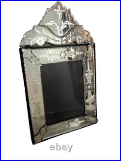 Venetian Style Mirror Picture Frame Early 20th Century Floral Antique Rare