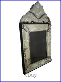 Venetian Style Mirror Picture Frame Early 20th Century Floral Antique Rare