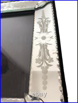 Venetian Style Mirror Picture Frame Early 20th Century Floral Antique Rare