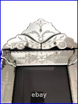 Venetian Style Mirror Picture Frame Early 20th Century Floral Antique Rare