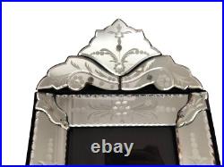 Venetian Style Mirror Picture Frame Early 20th Century Floral Antique Rare