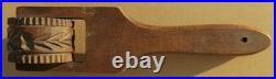 Very Early Antique Treen Wooden Butter Roller Rare