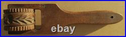 Very Early Antique Treen Wooden Butter Roller Rare