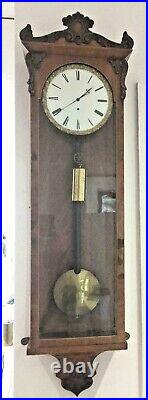 Very Early & Rare One Piece Dial Vienna Wall Clock
