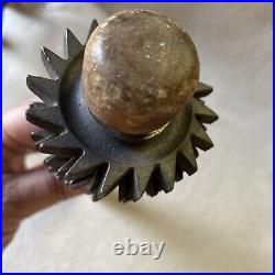 Very Early Rare Primitive Wood & Iron Meat Roller Tenderizer or Massage Tool