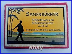 Very RARE Antique religious card game Samenkörner early XX century