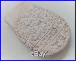 Very Rare Ancient Near Eastern Clay Tablet With Early Form Of Writing 3000-2000b