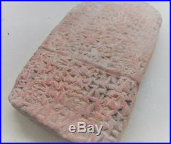 Very Rare Ancient Near Eastern Clay Tablet With Early Form Of Writing 3000bc