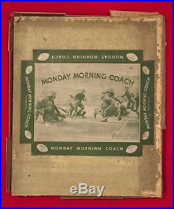 Very Rare Antique 1935 Monday Morning Coach Football Board Game Early 1930's Old