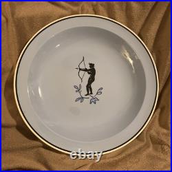 Very Rare Antique Aluminia Diana Pattern Large 33cm Plate 1930s Denmark Art Deco