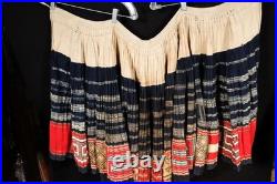 Very Rare Antique Chinese Early 20th C Cotton Hand Made Ethnic Skirt 34 Waist